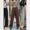 Autumn 2023 Women's Retro High-Waist Wide Leg Corduroy Pants