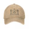 Classic Symbols Of Masonry Freemasonry Baseball Caps for Men Women Distressed Washed Snapback Hat Gold Square Compass Caps Hat