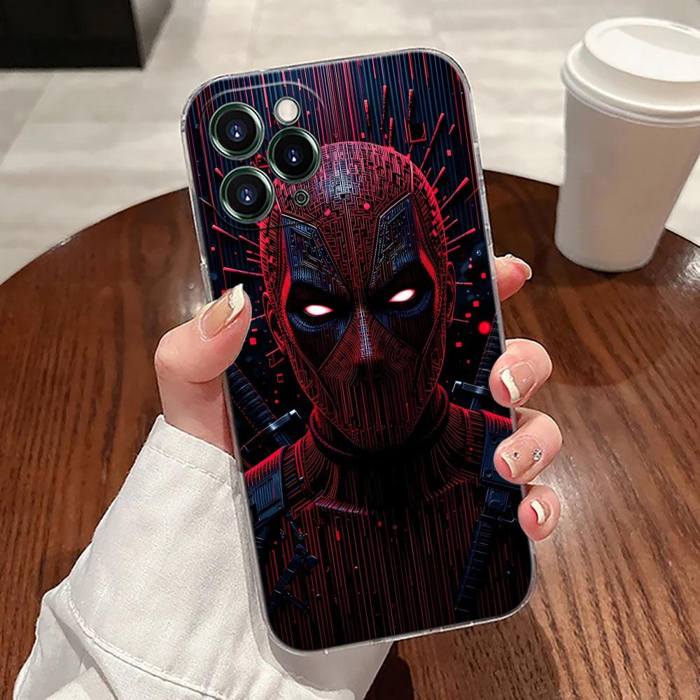 Чехол для телефона Marvel Heroes Deadpool Hulk Прозрачный для iPhone 17 Pro Max 17E 11 12 13 14 15 16 Pro Max Plus 17 Air 16E 7 X