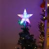Рождественская звезда-верхушка для елки с несколькими режимами освещения, пульт дистанционного управления, питание от USB, 3D-украшение для верхушки елки в виде звезды
