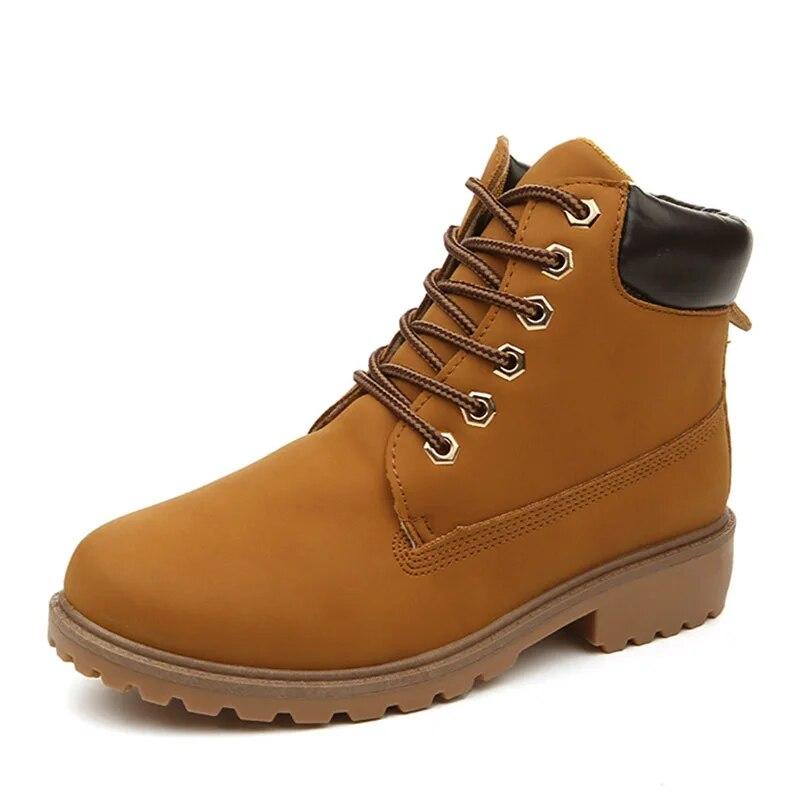 Весенне-Осенняя Обувь Женская Современные Сапоги Модные Женские Ботильоны Бренд Нескользящие Большой Размер 41 Черный Розовый Желтый