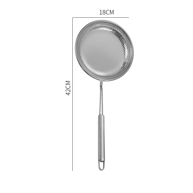 Дуршлаг из нержавеющей стали Шумовка Сито Фильтр для слива масла Совок для жарки Длинная ручка Кухонная лапша Сито Посуда Аксессуары