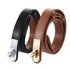 Belt Women's All-Match Double-Sided Leather Belt Lock Adjustable Original Leather with Skirt Waist Seal Jeans Strap