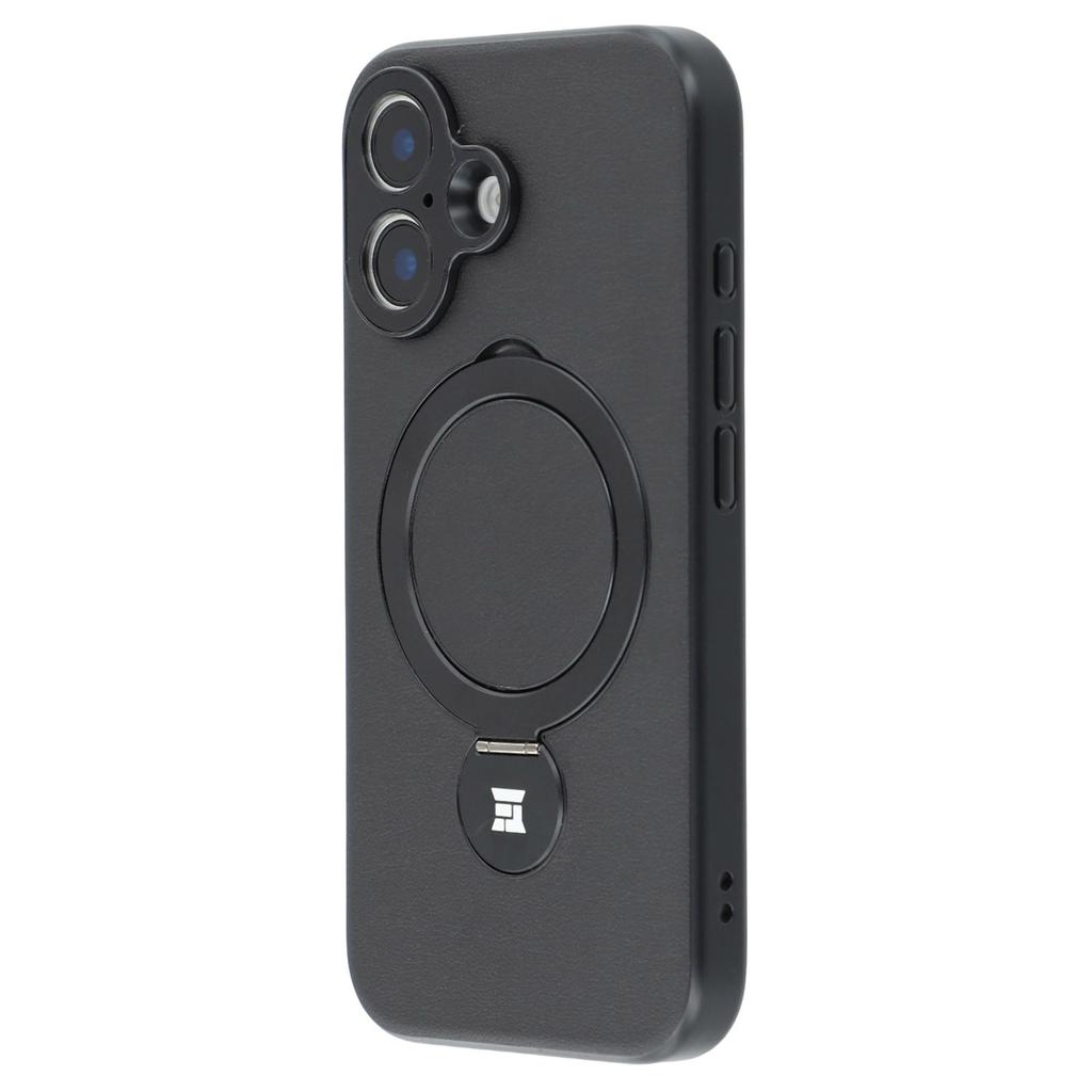 Для iPhone 16 чехол-подставка TPU PC кожаный чехол для телефона с кнопкой AI