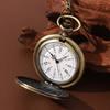 Retro Fashion Men's Pocket Watch Casual Mens Hollow Out Design Vintage Coppery Quartz Watch,ideal Choice for Gifts To Men