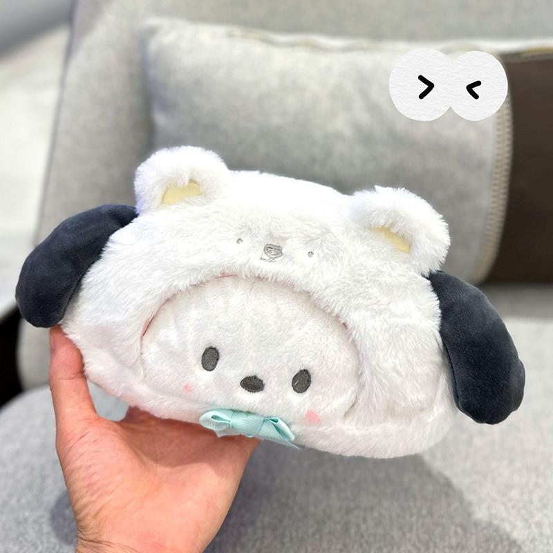 Пенал Hello Kitty Большой вместимости Плюшевый пенал-подставка Hello Kitty Сумка для хранения Hello Kitty Сумка для макияжа Косметичка Органайзер для стола