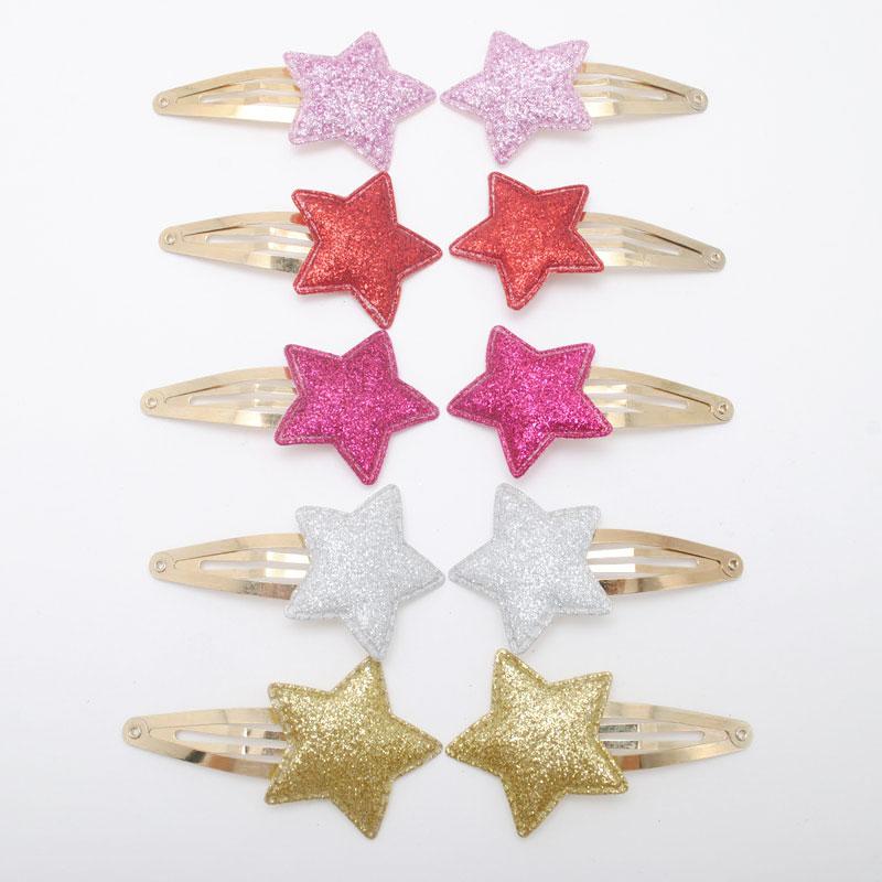 10pcs/lot Small Size Girls Hairclips Glitter Heart Birthday Gift Baby Girls Hair Accessories Kids Hair Clip For Children
