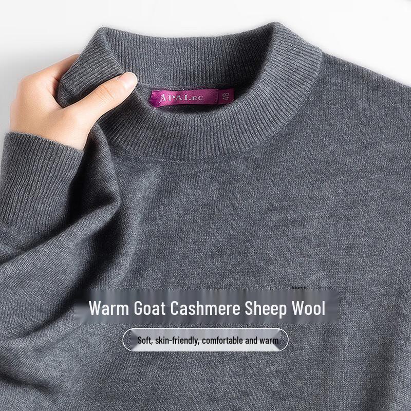 Мужской свитер FAPAI из смесовой кашемировой пряжи с круглым вырезом