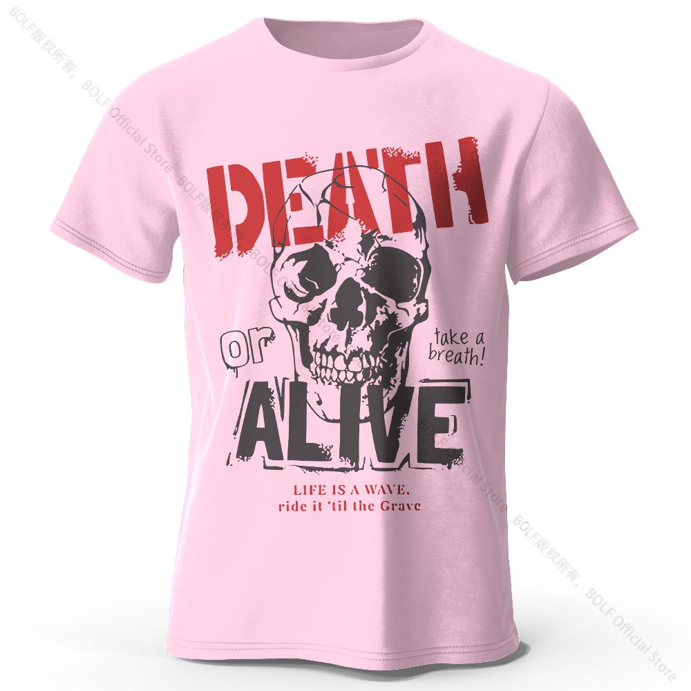Unisexs Death or Alive Printed TShirt 100 Cotton Oversized Street Graphic Tees for Unisex Unisex Summer Tops
