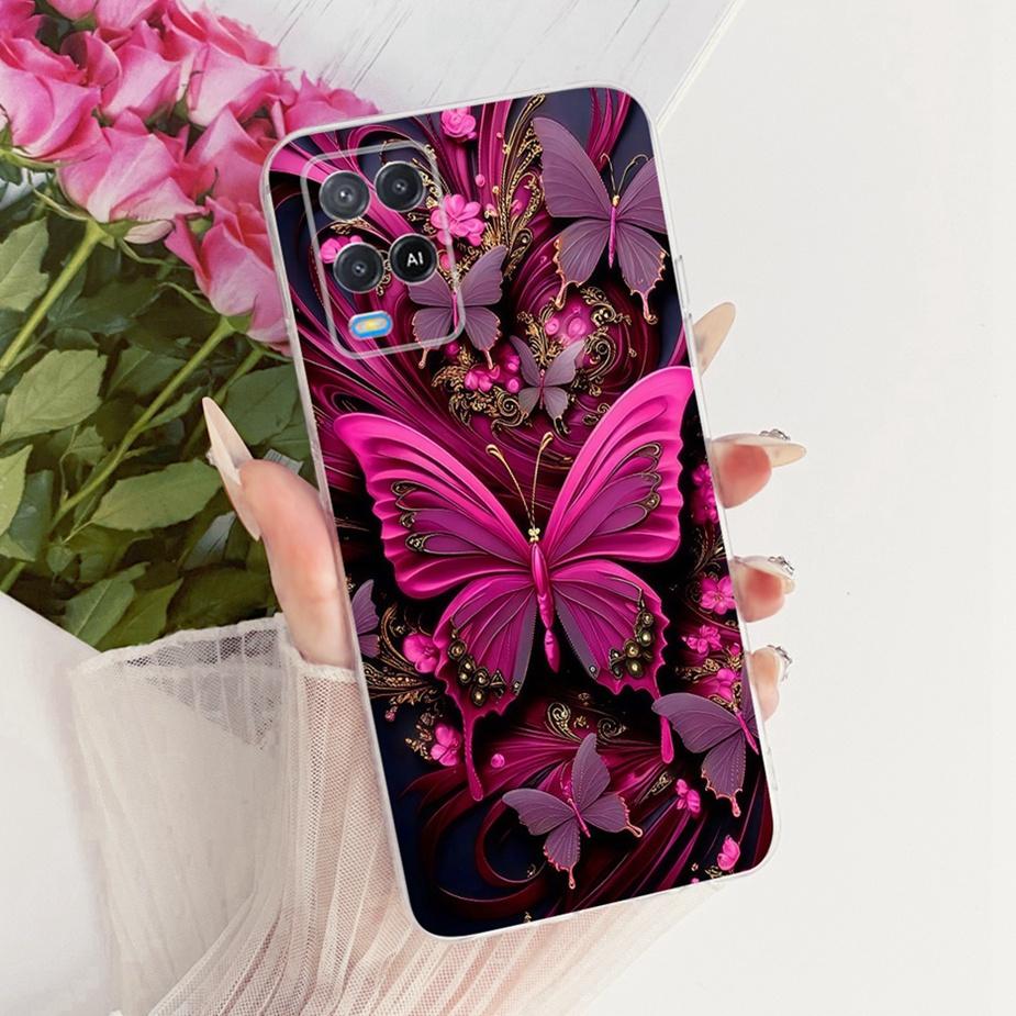 Чехол для Oppo A54 4G CPH2239 Роскошный чехол с рисунком бабочки Мягкий силиконовый чехол для телефона Для Oppo A54 5G A 54 s OppoA54s Fundas Сумки