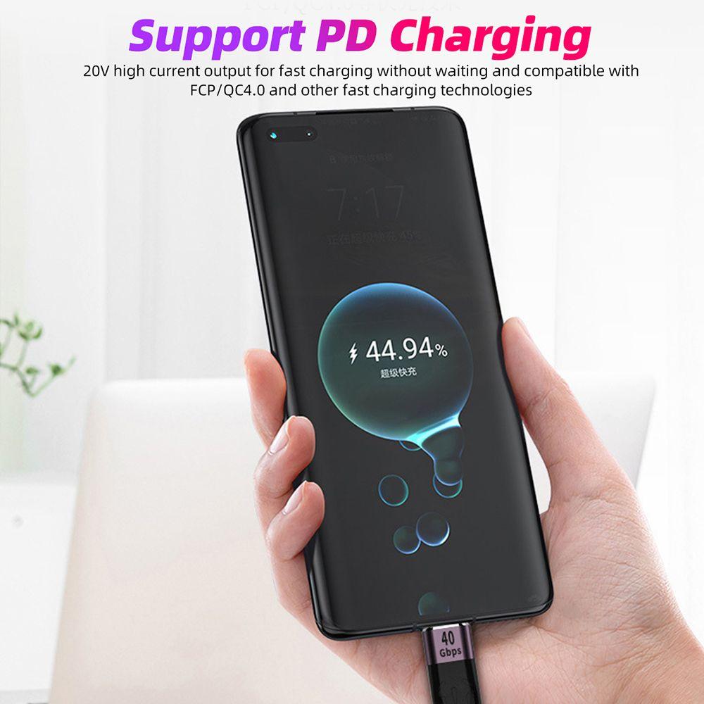 Кабель USB C для ноутбука и мобильного телефона 20 В/5 А 40 Гбит/с короткий кабель USB C PD 100 Вт кабель для быстрой зарядки кабель для передачи данных Type C