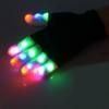 Светодиодные перчатки для рейва 7 цветов, светящиеся перчатки на пальцы для детей, подростков, взрослых, светящиеся перчатки для шоу, вечеринок, Хэллоуина