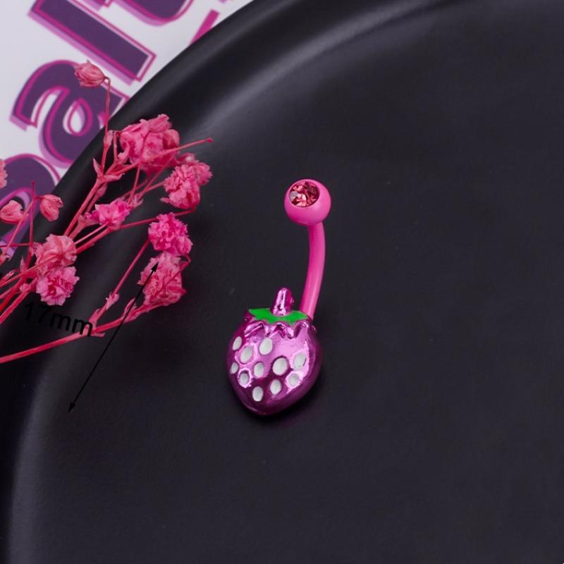 Кольцо для пирсинга пупка 'Паук' из нержавеющей стали с подвеской в виде сердца с цирконом для женщин, украшение для пирсинга тела