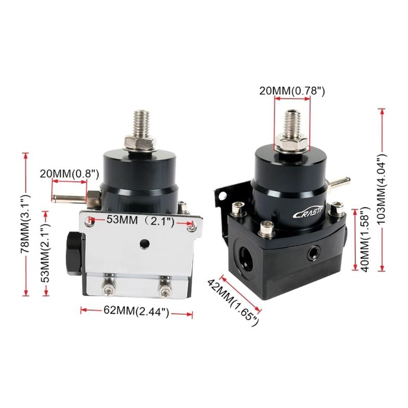Универсальный алюминиевый автомобильный регулятор давления топлива 0-160PSI, манометр AN6, комплект фитингов, модификация автомобильной топливной системы