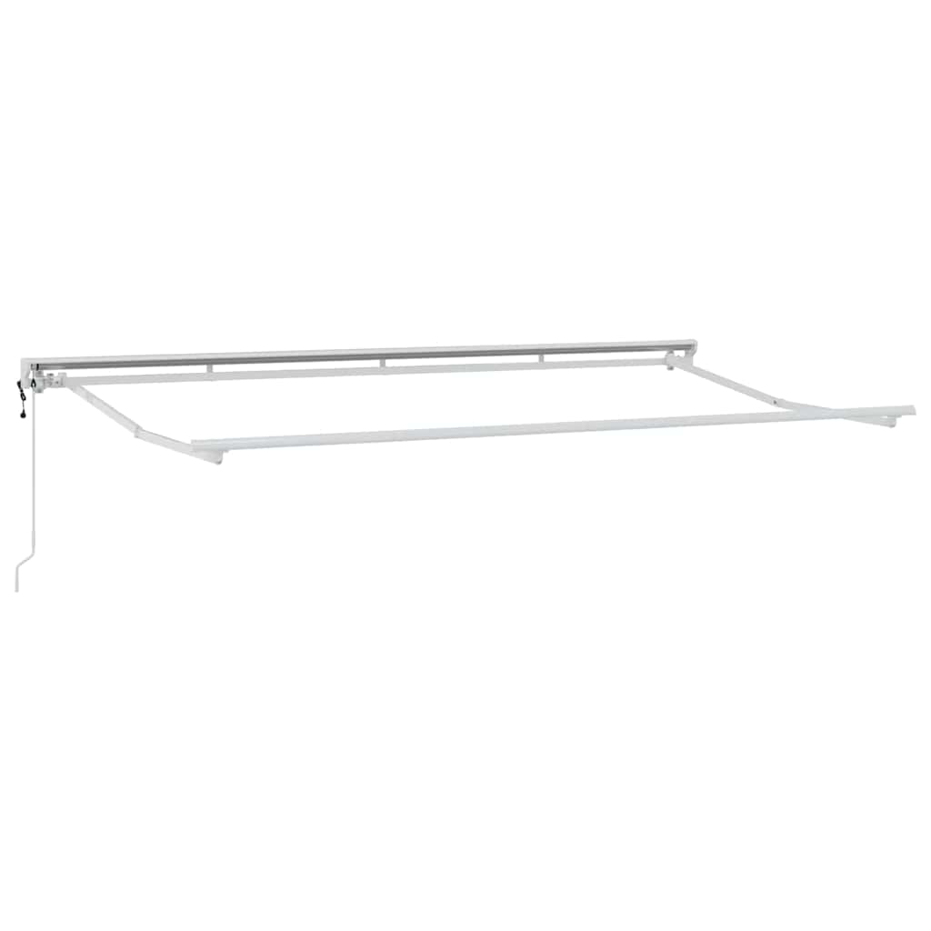 Retractable Awning Frame Cream 350 x 200 cm Polyester with PU Coating