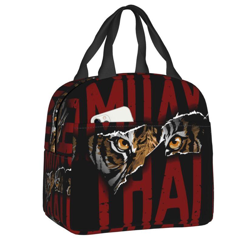 Изолированная сумка-ланчбокс Tiger Muay Thai для женщин, портативная, для бойца тайского бокса, термосумка, ланч-бокс, для пляжа, кемпинга, путешествий