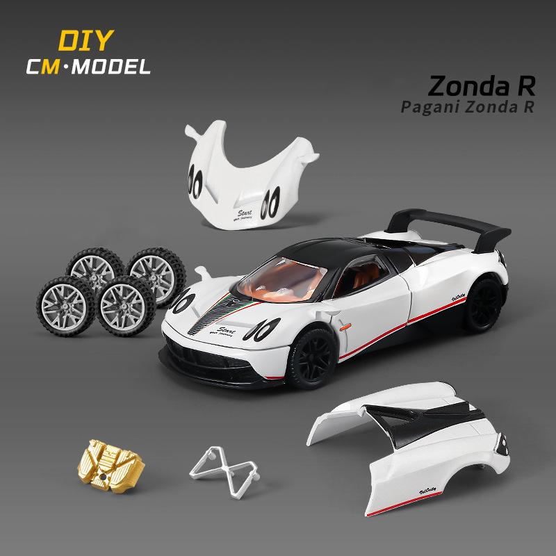 1/43 Initial D AE86 Zonda DIY Detachable Assembly Alloy Diecasts & Toy Vehicles Car Model Miniature Scale Model Car For Children