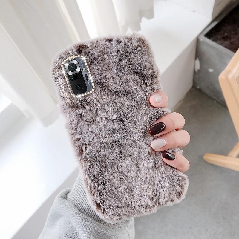 Плюшевая задняя крышка телефона для Redmi 10 9 9A9T 9C 8 8A Note 10 11 8 9 pro 8T, мягкий чехол из ТПУ для xiaomi 11T 10T 11 Lite Poco F3 X3 M3/iphone/Samsung/Honor