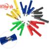 2PCS Alligator Clips J.60049 10mm with 4mm Jack Socket Full Insulated Safe Crocodile Clips Test Clip Green, Red, Yellow, Blue