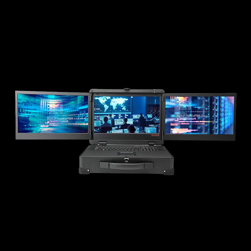 Dongtintech 17.3-inch Triple Screen Rugged Portable Workstation (CN version)
