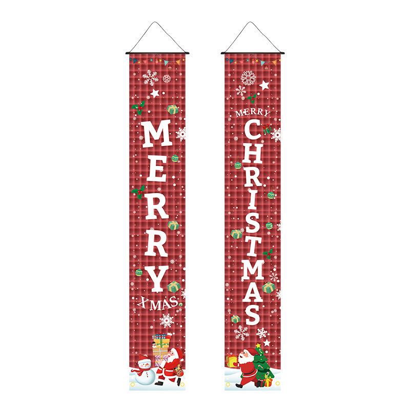 New Christmas Hanging Flag: Atmosphere Decoration, Ins Style Background Cloth, Custom Christmas Couplets for Porch (2026).