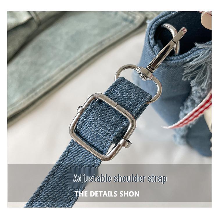 Korean Style Plaid Lace Bucket Handbag - Cute Bow Crossbody