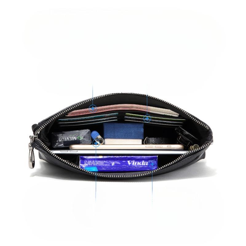 Мужская сумка-клатч из натуральной кожи, деловая, повседневная, из коровьей кожи, стильная, большой емкости, для мужчин