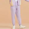 Li Ning Sports Trend Series однотонные свободные повседневные спортивные длинные брюки женские низы сиреневые AYKS028-3