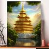 5D DIY Алмазная картина Пейзаж Гора, озеро, лес Башня Фото Полная алмазная мозаика ручной работы Пейзаж Подарок