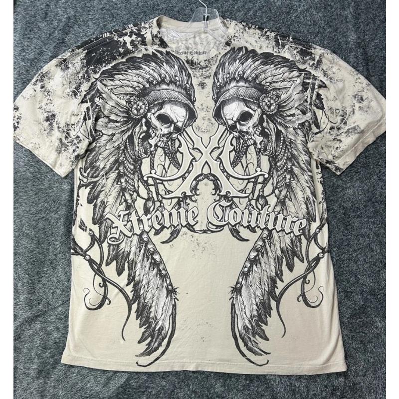 European and American men's summer fashion skull letter print comfortable and breathable round neck T-shirt outdoor street top
