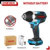 ONEVAN 1800N.M Brushless Electric Impact Wrench Screwdriver 3Gear High Torque Cordless Wrench Power Tools for Makita 18V Battery