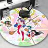 1pc Sailor Moon Anime Round Carpet  Office Chair Mat, NonSlip Rug for Home Decor, Seasonal Gift, Suitable for Office, Living Room