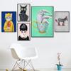 Animals Canvas Painting Elephant Cat Rabbit Zebra Illustration Print Wall Art Home Decor Wall Hanging Funny Poster And Prints No Frame