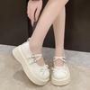 Fashion Vintage Thick Soles with Skirts Mary Jane 2025 Spring and Summer New Height-matching Small Leather Shoes Woman