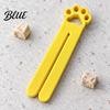 Portable Pet Food Squeezer 3D Printed Paw Shape Squeezer Tube Paste Dispenser for Easy Plastic Snack Bag Roller Feeding Cute Winder Cat Dog Feeding
