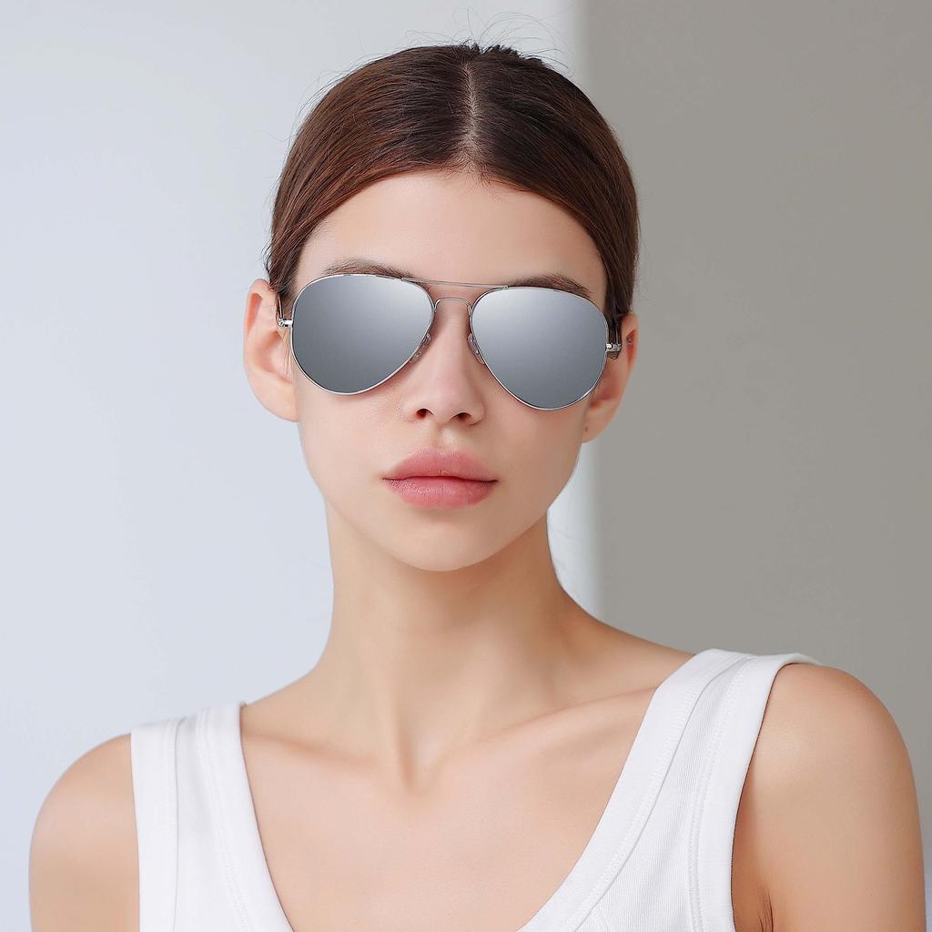 Aviator Sunglasses for Women Men Retro Women's Sunglasses Mirror Lens for Shopping Traveling Driveing Outdoors UV400 Protection