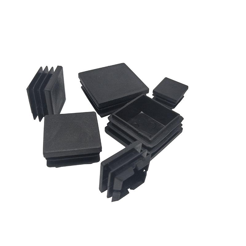 10 шт., черные заглушки для трубок, вставки для труб, квадратные торцевые заглушки, защитные накладки для пола, накладки на ножки мебели, подушечки для ножек