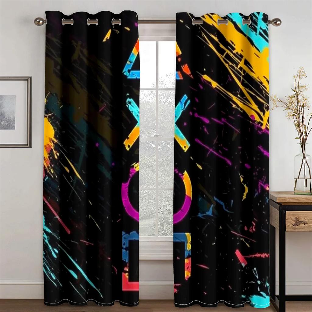 Забавная игра киберспорт крутой дизайн мальчики мужчины светофильтрующие шторы оконные шторы для гостиной спальни 2 шт декор