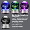 3D Galaxy Crystal Ball with LED Light Base Glass Planet Sphere Galaxy Model Figurine Night Light Astronomy Decoration Gifts