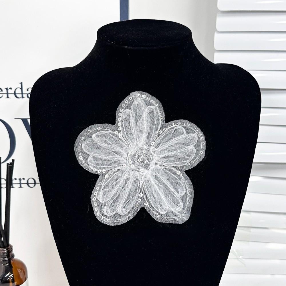 Corsage Organza Floral Patch Mesh Lace Wedding Dress Applique Clothing DIY Accessories