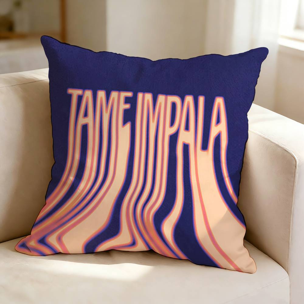 The rock band TTame IImpala Pillow Case Square DoubleSided Sofa Cushion Cover Bedroom Bedside Pillow