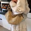 Parent Shoulder Bag Bohemian Beach Bag Beach Handbag Hollow Shoulder Bag Straw Woven Bag  Travel