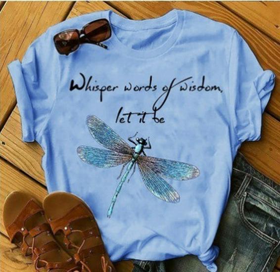 2024 Dragonfly Print Short-Sleeved T-Shirt