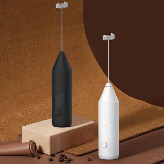 Ручной миксер, вспениватель молока со смесительной головкой из нержавеющей стали, долговечный аккумулятор, эффективный венчик для взбивания, миксер для напитков, мини-пенообразователь для латте, капучино