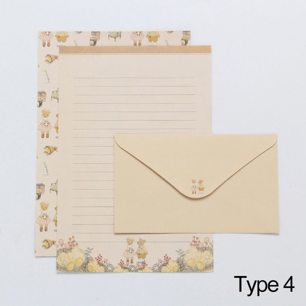 Printing Floral Pattern Variety Designs Writing Paper 6PCS Letter Stationery With Envelopes 3PCS