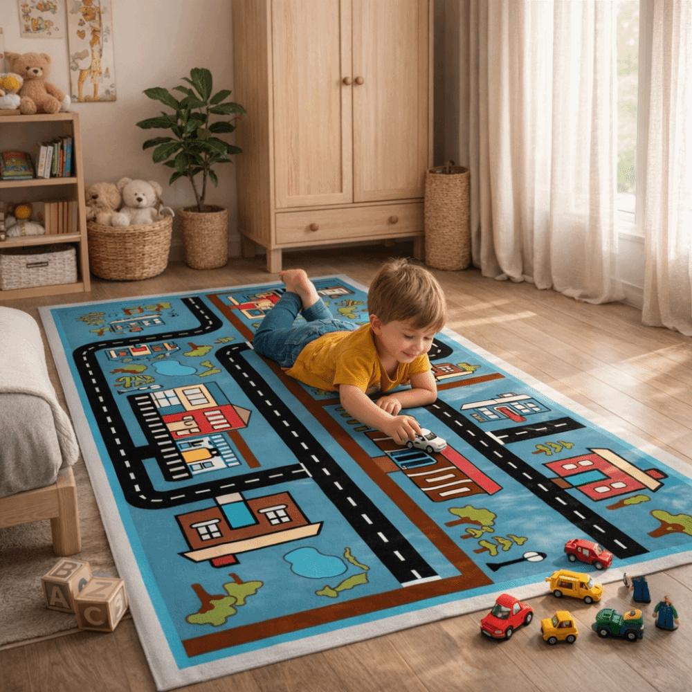 Animal Number Educational Carpet Cartoon Pattern Play Mat Kids Education Hopscotch Carpet Bedroom