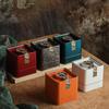 Vintage Light Luxury Tea Can Empty Tin Tank Creative Simple Household Storage Tools Longjing Tea Universal Empty Square Tea Can