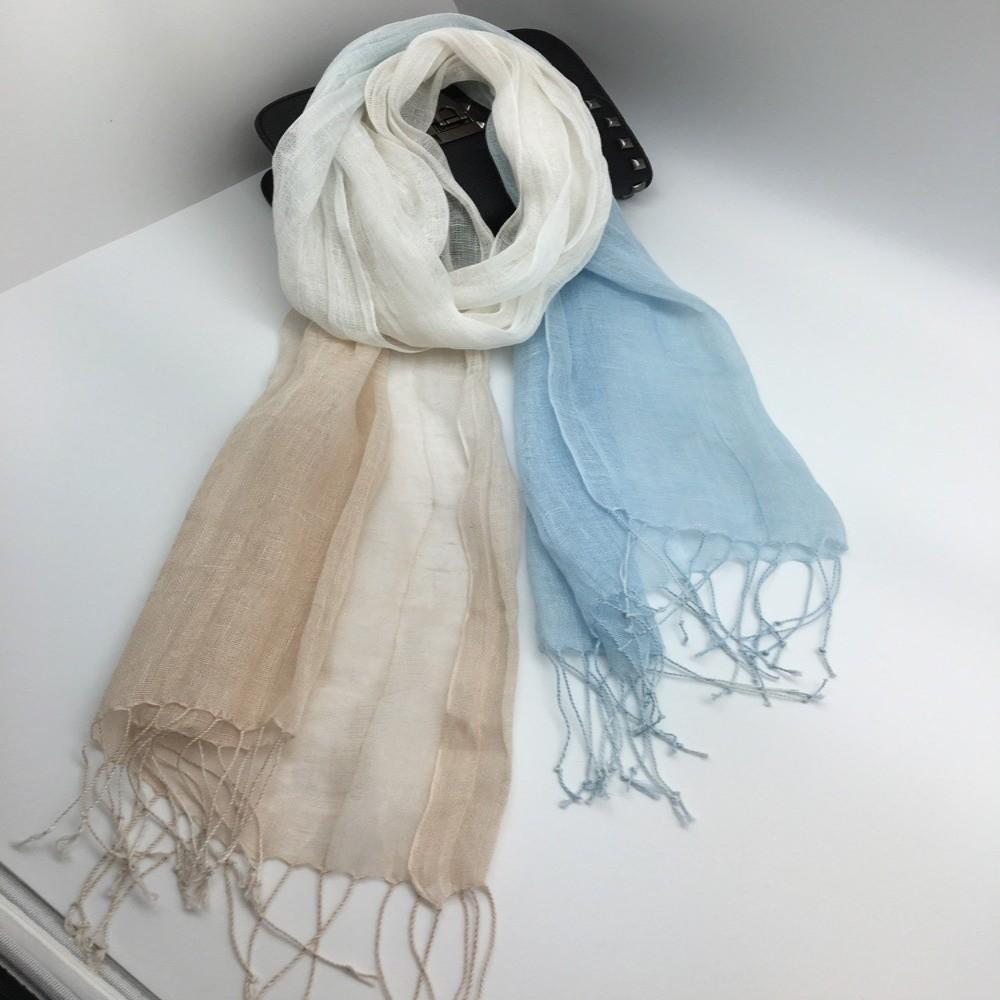 Sun Protection Pure Linen Scarf Sun Proof Neck Scarf Fashionable Summer Shawl For Women Ladies