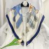 Spring and Autumn Thin Silk Scarf Women's Mulberry Silk 90 Square Scarf Versatile Fashion Shirt with Shawl Silk Scarf