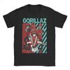 Панк-музыкальная группа Gorillazed Футболка для унисекс Женщин Чистый Хлопок Винтажная Футболка Круглый Вырез Футболка с Коротким Рукавом Одежда Графический